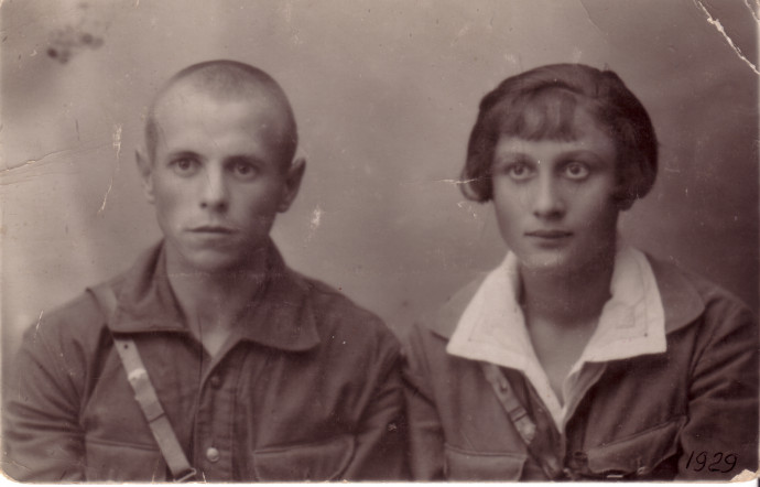 Николай Дегтярев и Анна Рамбам (позже Дегтярева). 1929 г.